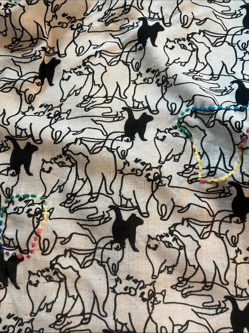 LARGE Lightweight Black & White Cat Print Scarf - Picture 2 of 4